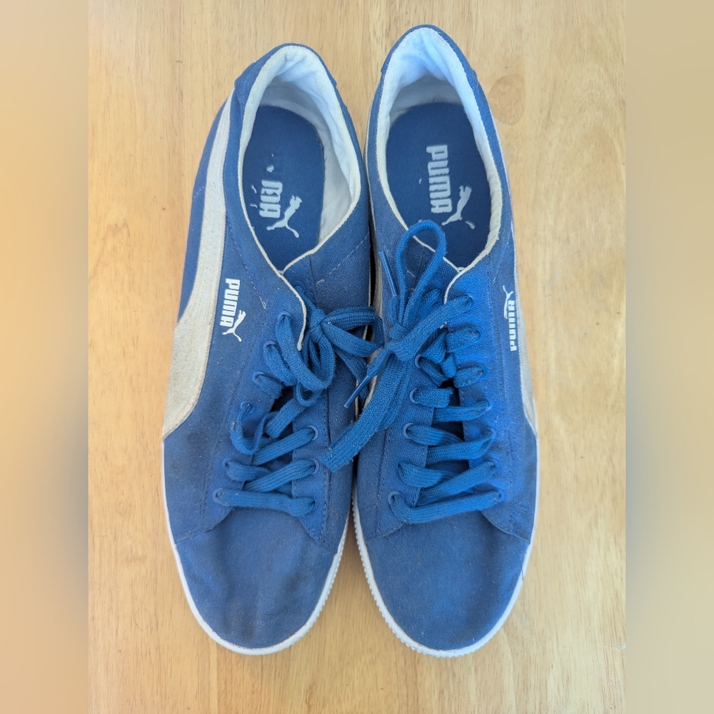 Puma Blue and White Sneakers